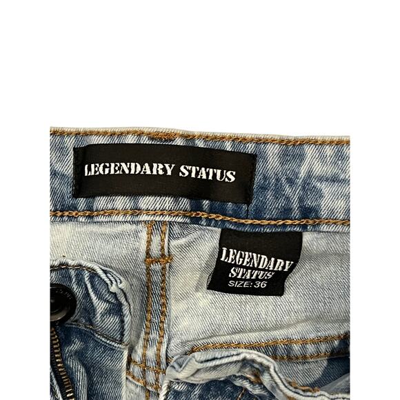 Legendary Status Slim Ribbed Distressed Jeans Mens 36x32 - Picture 4 of 5
